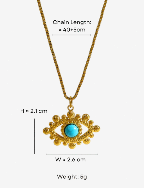 Turquoise Evil Eye Pendant Necklace