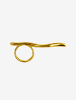 Gold Waveform Bar Ring