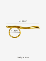 Gold Waveform Bar Ring