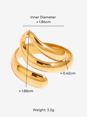 HAUTEHAUS-LAOR [Lune Adjustable Open Ring, with measurements]