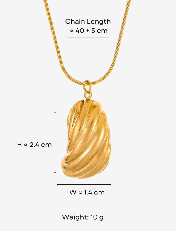 Aurelia Ribbed Gold Necklace & Earrings Set