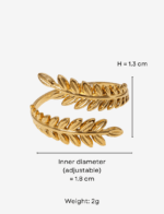 Laurel Wreath Adjustable Open Ring