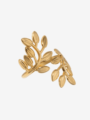 Olive Twist Adjustable Open Ring