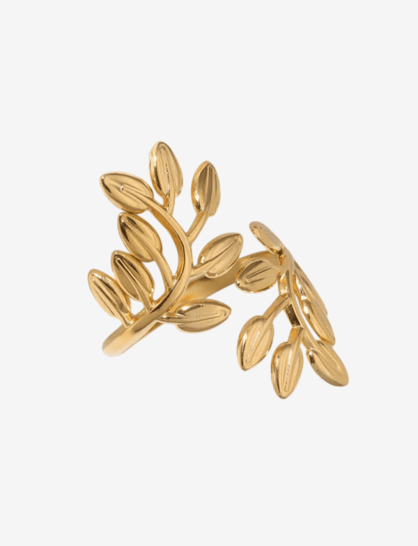 Olive Twist Adjustable Open Ring