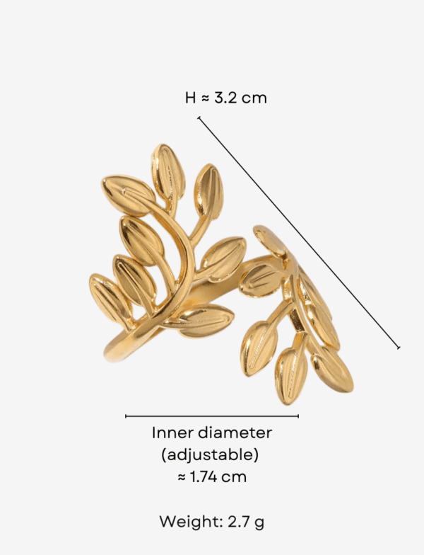 Olive Twist Adjustable Open Ring