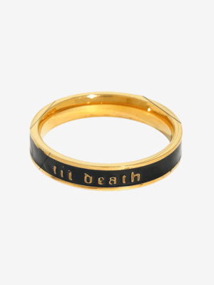 'Til Death' Enamel Band Ring