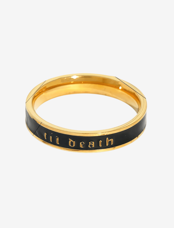 'Til Death' Enamel Band Ring