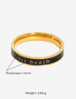 'Til Death' Enamel Band Ring